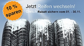 Angebot für Reifenwechsel Angebot für Reifenwechsel